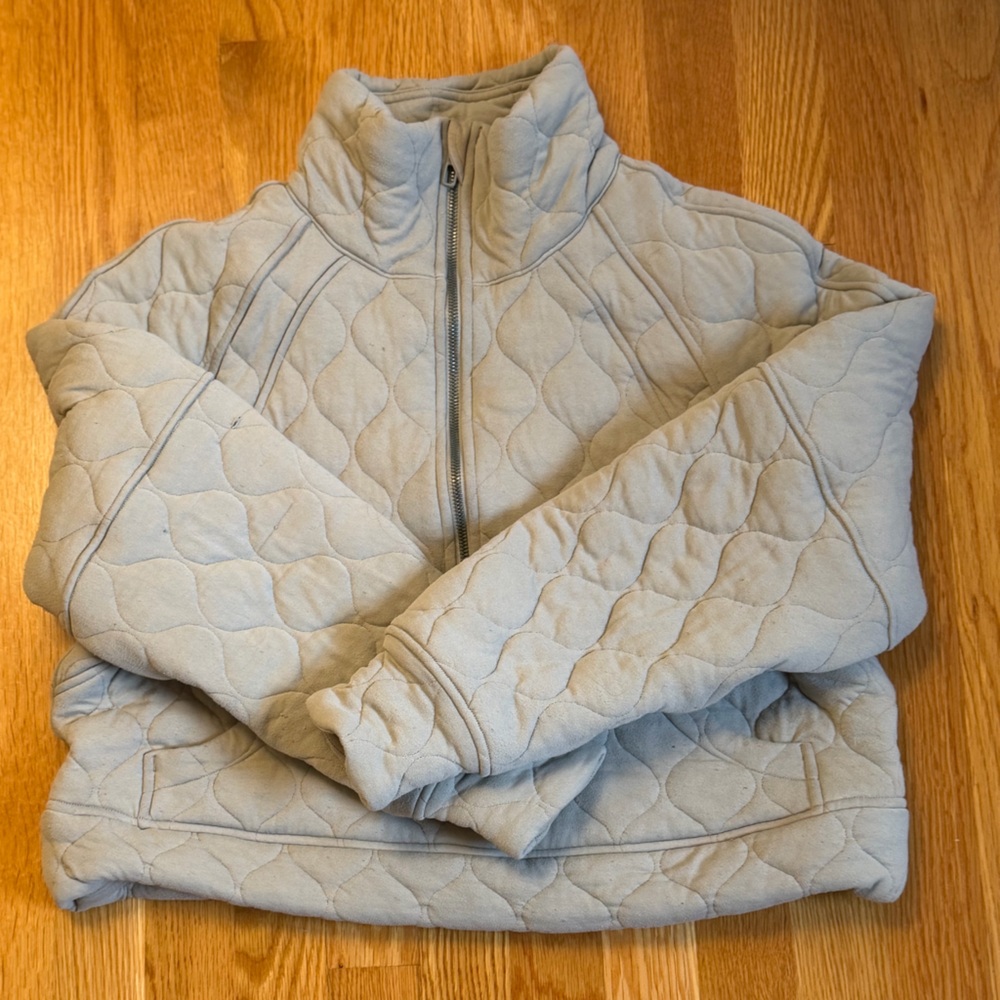 Quarter zip sage green
